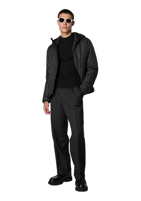 PIUMINO ANIMAL FREE CON CAPPUCCIO UOMO ALLIUM BLACK SAVE THE DUCK | Giubbotti | D31445M10000